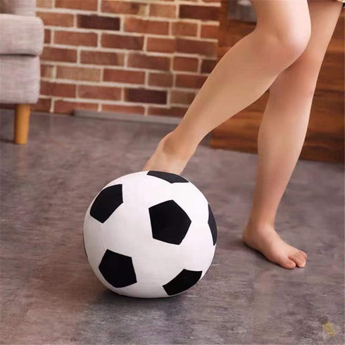 '-White,7.8inch/20cm) AOQI Fluffy Stuffed Toy Soccer Ball Plush Pillow Soft Durable Stuff Soccerball Gift for Kids Boy