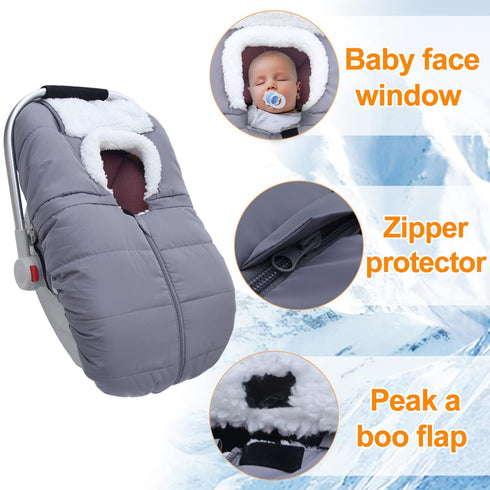 Mom's Choice Awards Winner-TSAYAWA Winter Baby Car Seat Cover -Keep Babies Warm Carseat Bunting Bag/Blanket for Newborn