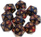 Yiotfandoll 10PCS Polyhedral D20 Dice 20mm Acrylic 20 Sided Dice for RPG MTG