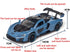 iPariser Alloy Collectible Blue Senna Toy Vehicle Pull Back DieCast Car Model with Lights and Sound