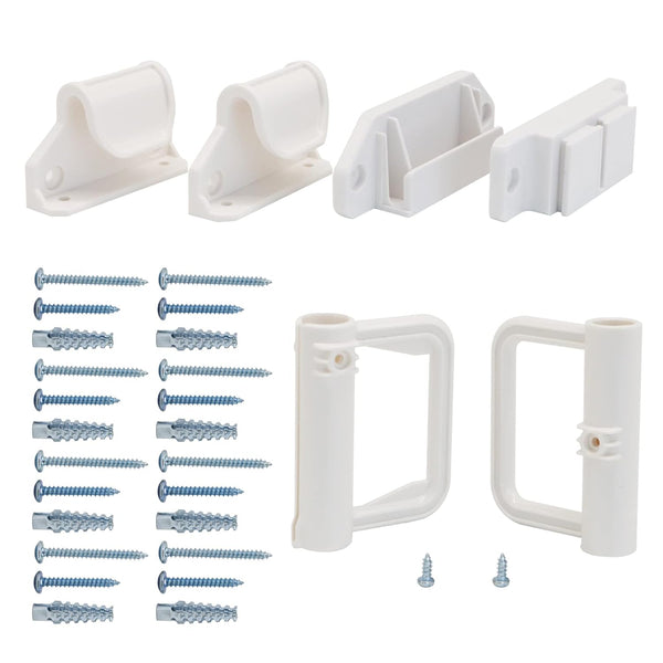 WOMHOM Retractable Baby Gates Replacement Parts Kit (White) - Extra Wide Baby Gate Full Set with Wall Mounting