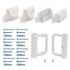 WOMHOM Retractable Baby Gates Replacement Parts Kit (White) - Extra Wide Baby Gate Full Set with Wall Mounting