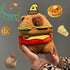 9.5 Inch CHDBLOCK Hamburger Capybara Plush Toy - Cute Capybara Stuffed Animal, Kawaii Capibara Plushie for Kids