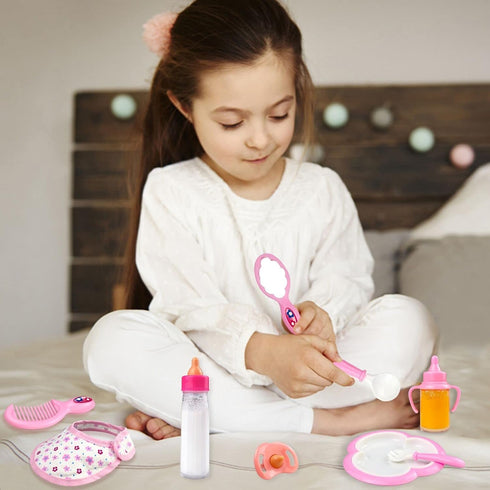 Set 14-16 Inch 18 Inch Set BNUZEIYI Baby Doll Accessories - Feeding and Caring with Bottles Doll Diaper and Changing