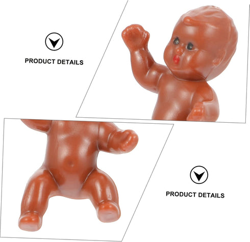 30pcs Baby Full Moon Mini Baby Dolls for Newborns Small Plastic Baby Figurines