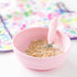 Bumkins Baby Bowl, Silicone Suction, for Babies, Toddlers and Kids, Baby Led Weaning, Feeding Essentials, Platinum Silicone, Non Skid Sticky Bottom, Supplies for Children Ages 6 Months Up, Pink by Bumkins