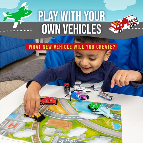 1-3, Set 9 Popular Playthings Magnetic Vehicles for Toddlers Mini Mix or Match Car Toys, of Gift for Kids - Cars