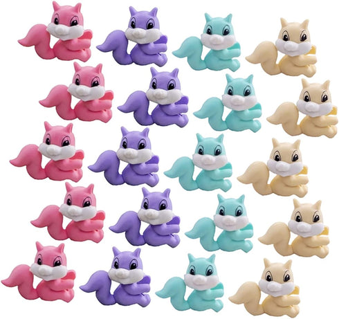 36pcs Squirrel Erasers for Kids, Mini Bulk Classroom Toys, Animal Plastic Decorate, Christmas Erasers for Toddler