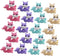36pcs Squirrel Erasers for Kids, Mini Bulk Classroom Toys, Animal Plastic Decorate, Christmas Erasers for Toddler