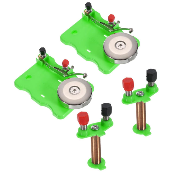 PATIKIL Physical Experiment Set - 2 Set Electric Bell Magnetism Kits for Educational Learning and Teaching, Green