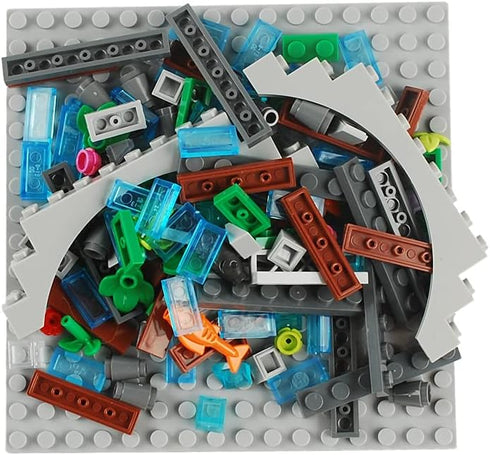 Arch Bridge Pond Building Blocks Fountain Sencery Accessories Street Set Building Bricks Kit DIY Building Set Compatible All Major Brands (Big)