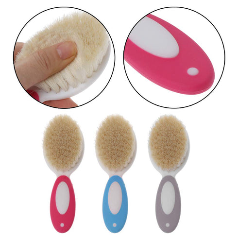 Uitndvyte Wool Soft Baby Brush Handle Brush Comb Infant Comb For Head For Head Massager Baby Hairbrush