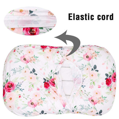 TANOFAR Baby Lounger Cover for Girls, Removable Soft Comfortable Nest Slipcover, Machine Washable Flower