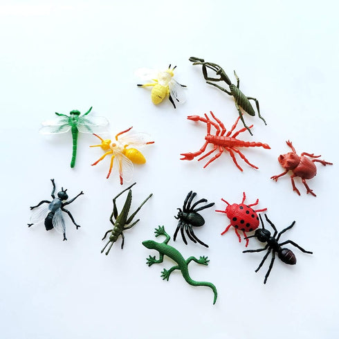MEROCO Montessori Animal Match, Insect Animal Figurines with Matching Cards for Preschool Learning Toy NEWT008