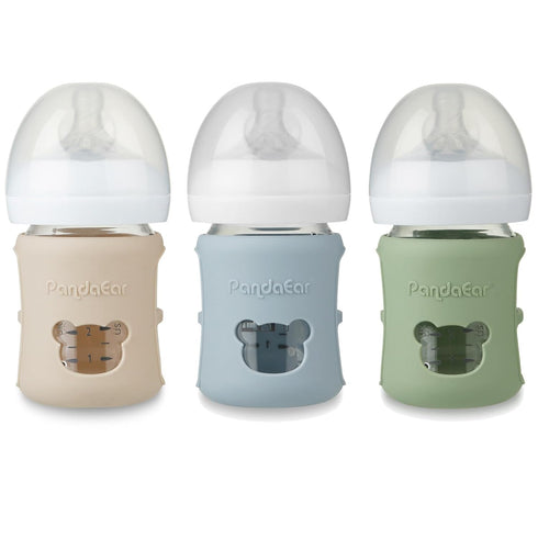 3 Pack 4 oz, 4 oz PandaEar Silicone Sleeves for Philips Avent Natural Glass Baby Bottles Shatterproof Anti-Breakage