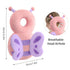Newvenper Backpack, Baby Head Protector Toddler Padded Carrier With Elasticated Wear (Pink Butterfly)