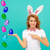 120-Pack 2.25" (120-Pack) The Dreidel Company Metallic Fillable Easter Eggs with Hinge Bulk Colorful Bright Plastic