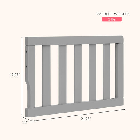 Dream On Me Universal Convertible Crib Toddler Guard Rail In Silver Grey Pearl, Compatible With Select Dream On Me