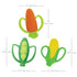 Infantino Farmers Market Teether Gift Set - Set of 3 BPA-Free Veggie Textured Silicone Teethers, Multicolor