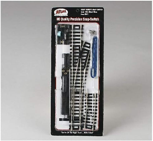 Atlas HO Scale Code 100 Remote Right-Hand Turnout/Switch Model Train Track