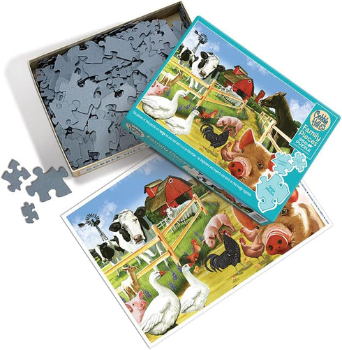 Cobble Hill Family Piece's 350 Puzzle - Welcome to The Farm with Sample Poster Included