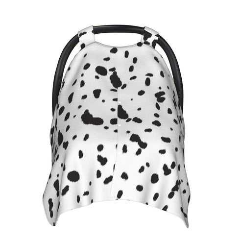 Zhbvncp Dalmatian Skin Baby Car Seat Cover & Breastfeeding Nursing Cover - Breathable Stretch Fabric Multi-Use Nursing