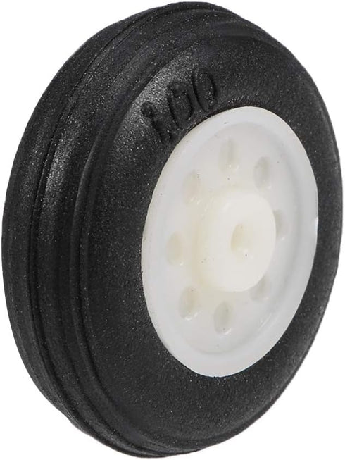 uxcell Tire and Wheel Sets for RC Car Airplane, PU Sponge Tire with Plastic Hub, 1 Inch