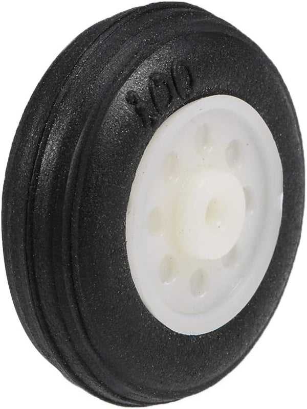 uxcell Tire and Wheel Sets for RC Car Airplane, PU Sponge Tire with Plastic Hub, 1 Inch