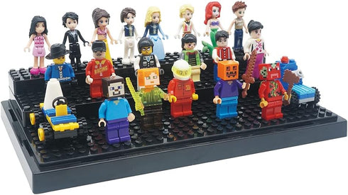 Black Display Case for Minifigure Action Figures - Perfect for LEGO Collectors