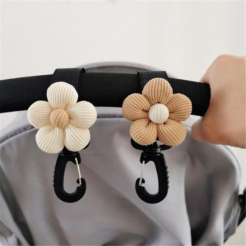PLCPDM Flower Hook Hanger Organiser for Diaper Bag Mom Purse Lovely Pram Pushchair Accessory