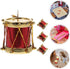 HOMSFOU Miniature Drum Models, 4pcs Mini Drum Accessories for Dollhouse Music Room Decor, 1:12 Scale