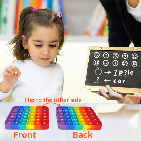 Fidget Games Learning Toys, 2 in 1 Educational Toys for Children, Learn 26 Letters & 1-30 Numbers, Stress Relief