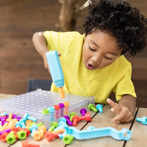 Set Set, 3+ Educational Insights Design & Drill See-Through Creative Workshop - Construction Toys & Toddler Tools, Kids