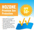 Nozone 50+ Baby Blanket, Sun Protective, Soft Rayon from Bamboo, UPF in Mellow Rose/White Stripe
