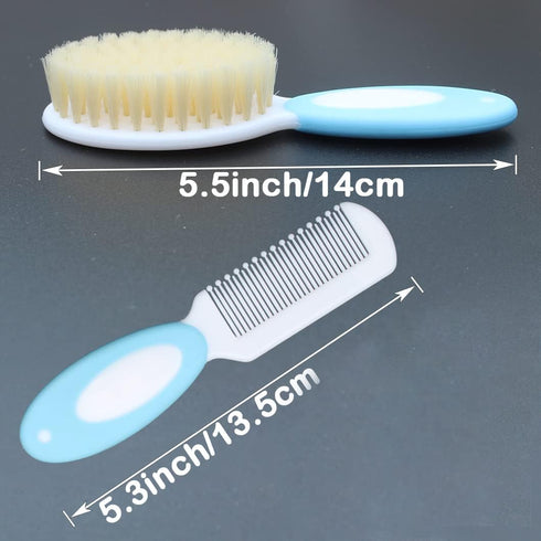 Duruan Baby Hair Brush Soft Goat Bristles-Ideal for Cradle Cap-for Newborns & Toddlers-Natural Perfect Baby Registry