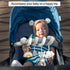 Baby Car Seat Toys, Infant Activity Spiral Plush Hanging Stroller Toys with Squeaker and teether for Car Seat Stroller