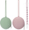 Nupoopy 2 Pack Silicone Pacifier Holder Case with Premium Zipper & 1 Pacifier