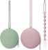 Nupoopy 2 Pack Silicone Pacifier Holder Case with Premium Zipper & 1 Pacifier