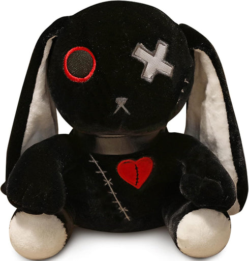 Goth Bunny Plush Rabbit Horror Plushies Easter Stuffed Animal Creepy Spooky Crazy