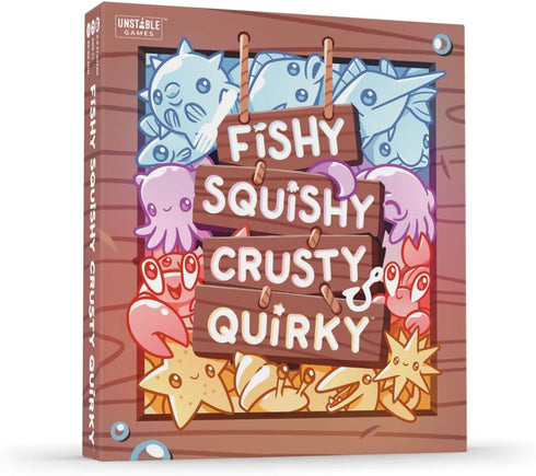 2-6 7+ Unstable Games Fishy Squishy Crusty Quirky Base Game - Competitive Fishing Card Game for Kids, Teens, Adults