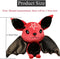 Bat Plush Stuffed Animal Toys, 11.8 Inch Halloween Black Bat Decor, Soft Hugging Plush Doll Toy Gifts for Kids