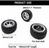 URIMPAVIDO 4PCS 60mm Toy Car Wheel Toy Car Rubber Tire Wheels with Shaft Round Rod Axles for RC Car Truck Robot DIY