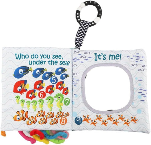 Baby Books 0-6 Months, Touch Feel Crinkle Soft Books for Infants, Tummy Time Toys, Early Learning Shower Gifts for Boys
