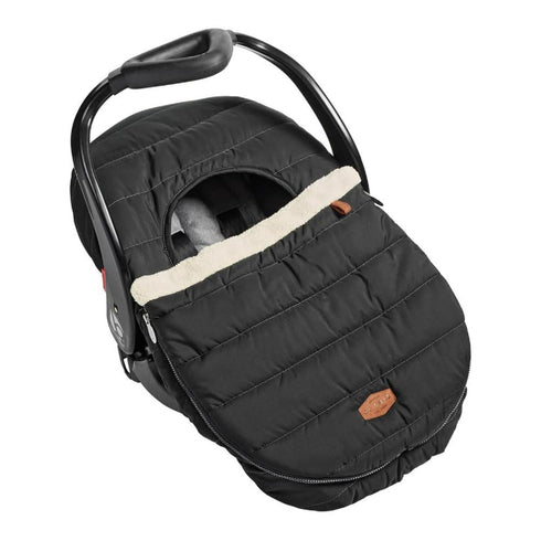 JJ Cole Winter Baby Car Seat Cover, Black, for Baby Seat or Stroller, Warm Sherpa Lining