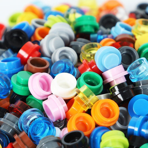 3600PCS Pixel Bricks, 1X1 18 Colors Classic Round Plates Building Blocks Parts, Pixel Arts Dots Bulk Studs Accessories