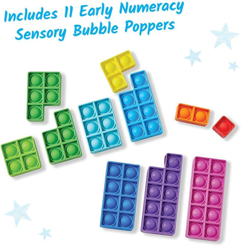 hand2mind Early Numeracy Sensory Bubble Poppers, Push Pop Fidget Toys for Kids, Math Manipulatives Kindergarten, Calm