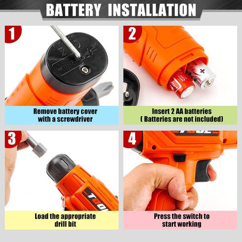 PANPAPA Set 1-3,Electric Set,Kids 3+ Toy Drill for Toddlers Power Kids Drill and Screw Pretend Play Tool with Realistic