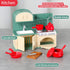 Set,Fridge Set TAKIHON Dollhouse Furniture, Kitchen & Bathroom Toy Washing Machine for Kids,Dollhouse Miniature