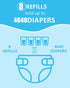 4640 (8 Pack) HIDALIFE Refills Compatible with Dekor Plus Diaper Pails, Disposable Diaper Trash Bags, Extra Thick