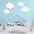 4 Ferraycle Pcs Cloud Wall Decals White Clouds Removable Wood Hanging Decor for Nursery Living Room Bedroom Decor Party